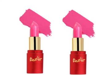 Dazller Lipstick Matte with castor oil and Vitamin E ( 2 x 4g Pink)