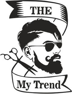 Divine studio 85 cm Barber Shop Wall, Window, Door Sticker (85X65 cm) Self Adhesive Sticker