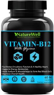 Naturewell Organic B Complex Vitamins B12 and Biotin for Hair and Energy (60N Blue)Premium