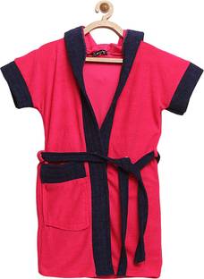 ELEVANTO Rani-Navy Medium Bath Robe