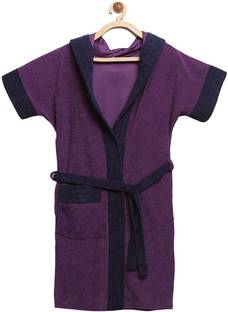ELEVANTO Purple-Navy XL Bath Robe