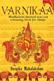 Varnikaa  - Madhubani themed tear-out colouring book for adults