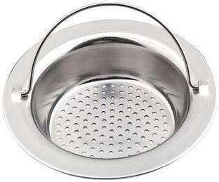 MobFest ® Stainless Steel 11 cm in Size Home Kitchen Sink Drain Stopper Basket with Handle Strainer