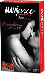 MANFORCE Stawberry Flavoured Condom 3 Set 10 Condom