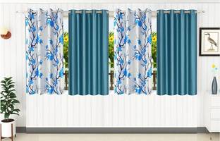 Flipkart SmartBuy 153 cm (5 ft) Polyester Semi Transparent Window Curtain (Pack Of 4)