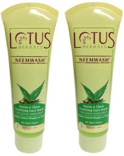 LOTUS HERBALS Neemwash Neem&Clove Purifying Fcae Wash (pack of 2) Face Wash