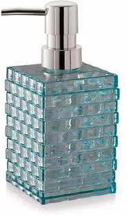 INKULTURE Cuboid Shaped Acrylic Liquid Soap Dispenser for Bathroom, Kitchen | Pack of 01 | 400 ml Liquid, Shampoo, Soap, Lotion, Sanitizer Stand, Conditioner Dispenser