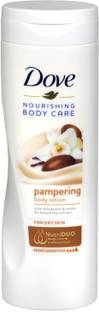 DOVE NOURISHING BODY CARE PAMPERING BODY LOTION WITH SHEA BUTTER & VANILLA FOR DRY SKIN 400 ML