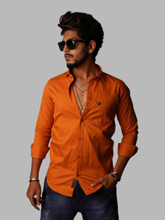 casual orange shirt