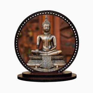 GiftzLane Buddha Car Dashboard Idol / Home Decor / Table-Top Decorative Showpiece  -  8 cm