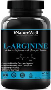 Naturewell L-Arginine Capsule-1000mg Amino Acid, 60 Tablets (1000 mg BLUE 60N)Premium