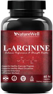 Naturewell Nitric Oxide L-Arginine Supplement 1000mg l arginine l citrulline (Red 60N)Premium