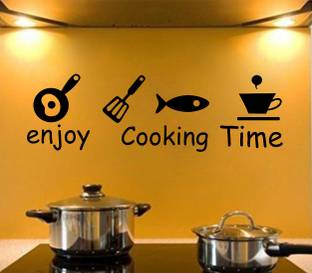 Wollzo 100 cm Cooking quotes Self Adhesive Sticker