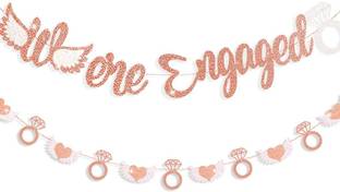 Festiko We're Engaged (Rose Gold) Banner