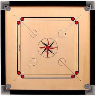 YMD Matte Finish large Carrom Board with wooden Coins Striker (32 x 32 Inch) 80 cm Carrom Board