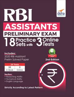RBI Assistants Preliminary Exam 18 Practice Sets with 3 Online Tests 2nd Edition