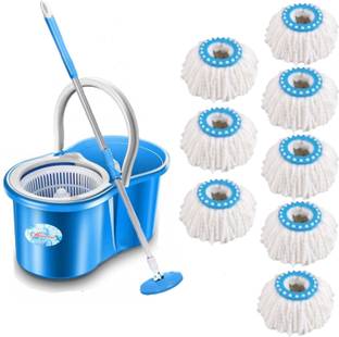 Shivonic House hold cleaning bucket mop set of 8 rifle Mop Set