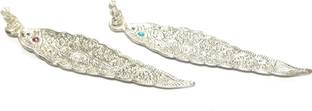 amishi blissful decor Amishi Blissful decors Aluminium Leaf Design Silver Incense Holder and Ash Catcher Decorative Incense Stick Holder (Set of 2) Cast Iron Incense Holder Set