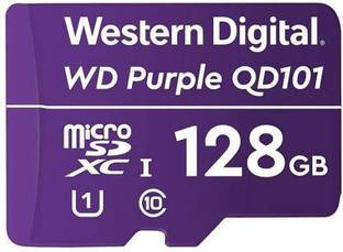 WD 128G1P0C WD Purple Surveillance Micro SD 128 GB MicroSDXC Class 10 80 Mbps  Memory Card Compatible with Camera