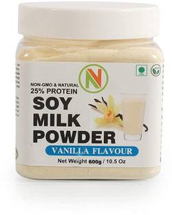 Nature Vit Soy , 600gm Vanilla Flavour Vegan, Non-GMO and 25% Protein Milk Substitutes Powder