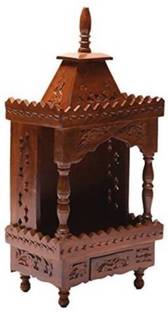 ANB Enterprises Wooden home temple puja ghr puja Mandir For :- living room and bedroom & office Decorative Showpiece  -  16 cm