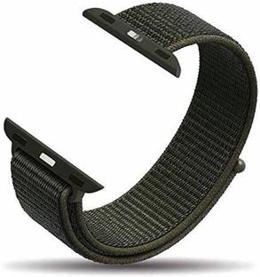 TINGTONG Soft Lightweight Breathable Nylon Loop Sport 42mm/44mm Cargo Khaki Smart Watch Strap
