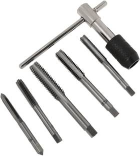 AASONS 6 pcs HSS Tap Set AASONS Metric Tap and Dies Set M6 or M7 or M8 or M10 or M12 Tap Wrench