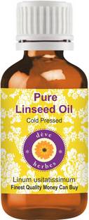 deve herbes Pure Linseed Oil (Linumusitatissimum) 100% Natural- Therapeutic Grade Cold Pressed