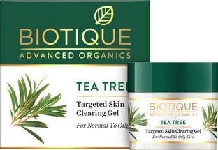Biotique Advanced Organics Tea Tree Targeted Skin Clearing Gel for Normal to Oily Skin, 15g Face Wash