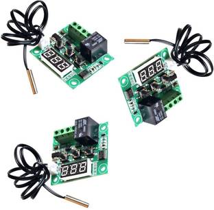 TRUSTECH 3 Pack 12V DC Digital Cooling/Heating Thermostat Temp Control -50-110 °c Temperature Controller 10A Relay Module With Waterproof Sensor Probe Temperature Sensor and Controller Electronic Hobby Kit