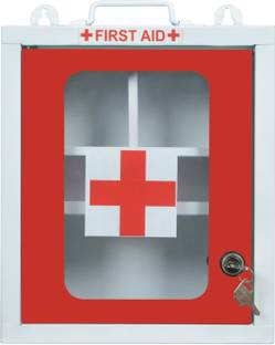 RAJ RAJESHWARI High Grade Metal Emergancy First aid box kit Medical box First aid box Heavy Metal First aid box Wall Mountable Box With Key lock First Aid Kit