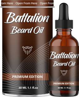Battalion Premium Natural Beard Growth Oil for Strong and Healthy Beard Growth - No SLS, No Paraben Hair Oil