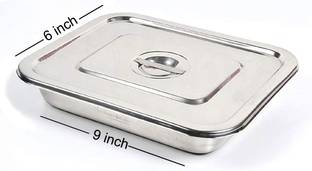 AMAZECARE Instrument Tray 9"inch x 6" inch With Lid Reusable Medical Tray
