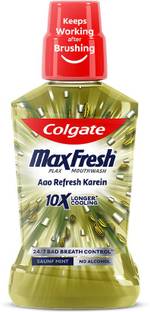 Colgate Maxfresh Plax Antibacterial Mouthwash - Saunf