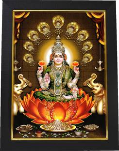 101Temples Dhana Lakshmi God Photo Frame Religious Frame