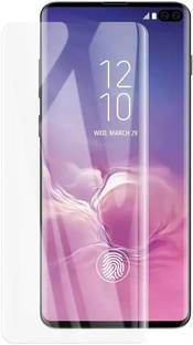 BLACK GORILLA Edge To Edge Tempered Glass for Samsung Galaxy S10 Plus, Full Coverage UV Glass Transparent
