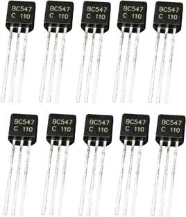 gamaonline traders BC547 10PCS SET 100mA 45V MOST USED CIRCUIT TRANSISTOR 3PIN TO-220 PACKAGE NPN Transistor