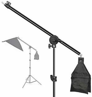 Hiffin Photo Studio 9 FT Light Stand with 4.5 FT Boom Arm and Empty Sandbag for Supporting Softbox Lighting Photography Tripod Tripod