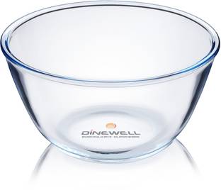 Dinewell Borosilicate Glass Serving Bowl Borosilicate Round Glass Mixing Bowl
