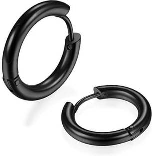 shivay Mens Jewellery Valentine Multi Black Bali Stud Hoop earrings for men/ Ear rings Combo For Men / Gents / Boys / unisex Non-Piercing Ear mens jewellery Salman khan style Earrings High Polish Cubic Zirconia Copper, Brass, Stainless Steel Hoop Earring