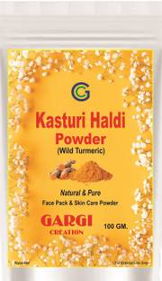 gargi creation wild turmeic kasturi haldi powder for skin care pack of 100 grams.