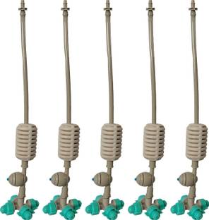 My Irigacio World 4-Way Hanging Fogger with Anti-Drip Valve, Green Nozzle Discharge - (22 LPH-5U) 100 L Hose-end Sprayer