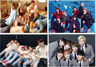 Pack of 4 BTS Band Members Photos Paper Print
