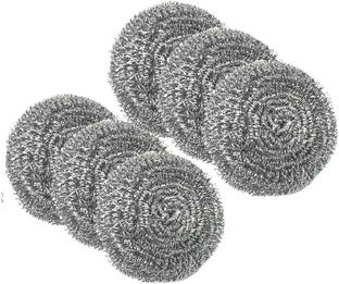 WHITEIBIS Steel Wool Scrubber Pad Used for Dishes, Pots, Pans, and Ovens. Easy scouring for Tough Kitchen Cleaning. Stainless Steel Scrub