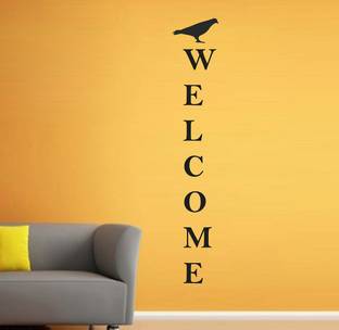 WALLDECORS 60.96 cm WELCOME STICKER Self Adhesive Sticker