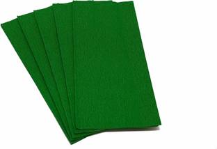PRANSUNITA Flower Making Duplex Wrinkled Stretchable Crepe Paper for DIY Flower Making and Wrapping, Size: - 25 x 55 cm - Pack of 5 Sheets