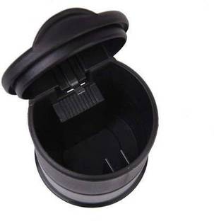 microenterprise Portable Auto Car Truck Cigarette Smoke Ashtray Ash Cylinder Cup Holder Cigarette Ashtray with LED Light for Most Car Holder Smokeless Car Black Plastic Ashtray