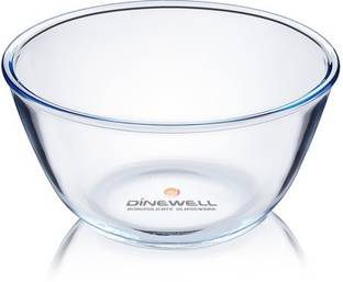 Dinewell Borosilicate Glass Serving Bowl Borosilicate Round Glass Mixing Bowl