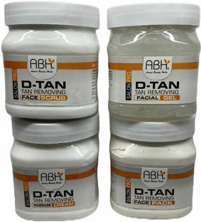 ABH Professional D-TAN Facial Kit Jumbo Cream, Gel, Pack, Scrub