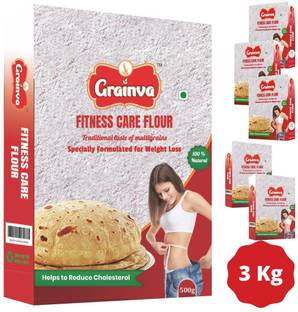 grainva Fitness Care Flour Multigrain Atta with 100% Natural Energy Weight Loss Slim & Slimming Body Fit Flour Health Care Cholesterol Control Diabetes weight Reducer Diabetic Friendly High Protein Gluten Free Food Product For Men & Women